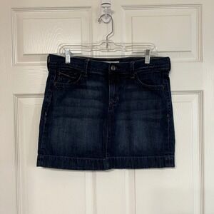 Old Navy Womens Denim Skirt Dark Wash Size 10 Cotton Mini A-Line